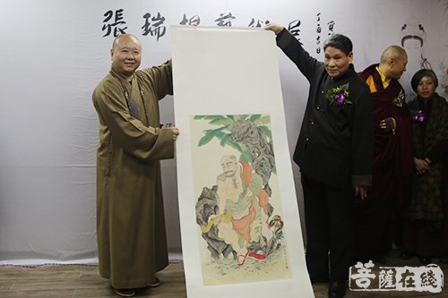 文化-走进丹青见般若 “《菩提般若》——张瑞根艺术展”在上海觉群书画院拉开帷幕