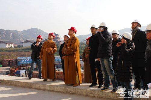 普陀山-普陀山观音法界工程现场指挥部组织观音圣坛样板段第二次看样工作