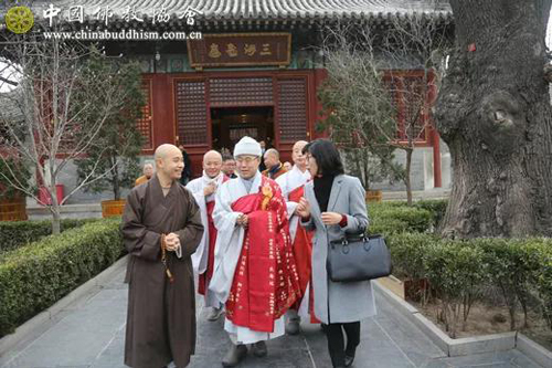 佛教-韩国天台宗总务院长春光长老一行赴中国佛教协会访问