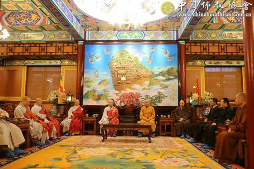 佛教-韩国天台宗总务院长春光长老一行赴中国佛教协会访问