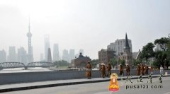 静安寺方丈慧明大和尚率众行脚太平报恩寺